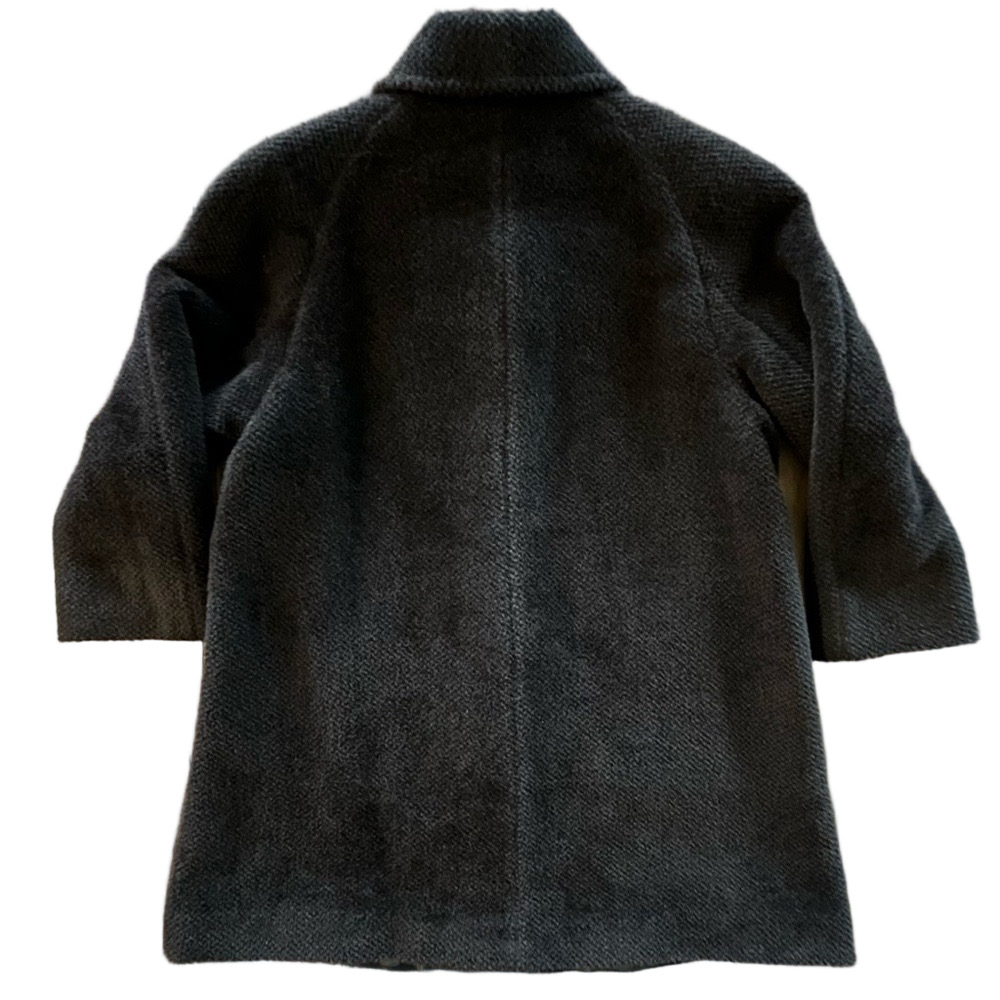 Katherine Kelly Wool Alpaca Collared Button Front Long Coat Brown Size 12 - Picture 10 of 15